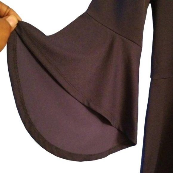 Pebble Knit Peplum  w/Cascade sleeves - Picture 3 of 5